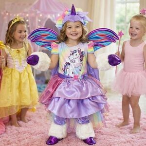 TeeTots & Co Girls Unicorn Costume 5 Piece Set Size 3–4
